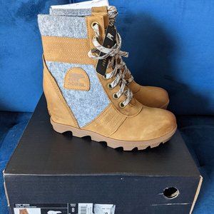 Sorel Tan Lexie Wedge Bootie, NWT
